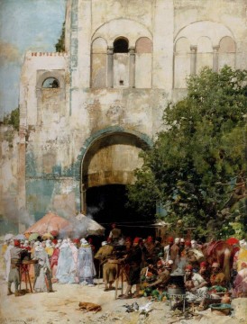 market Day Constantinople Arabian Alberto Pasini Oil Paintings